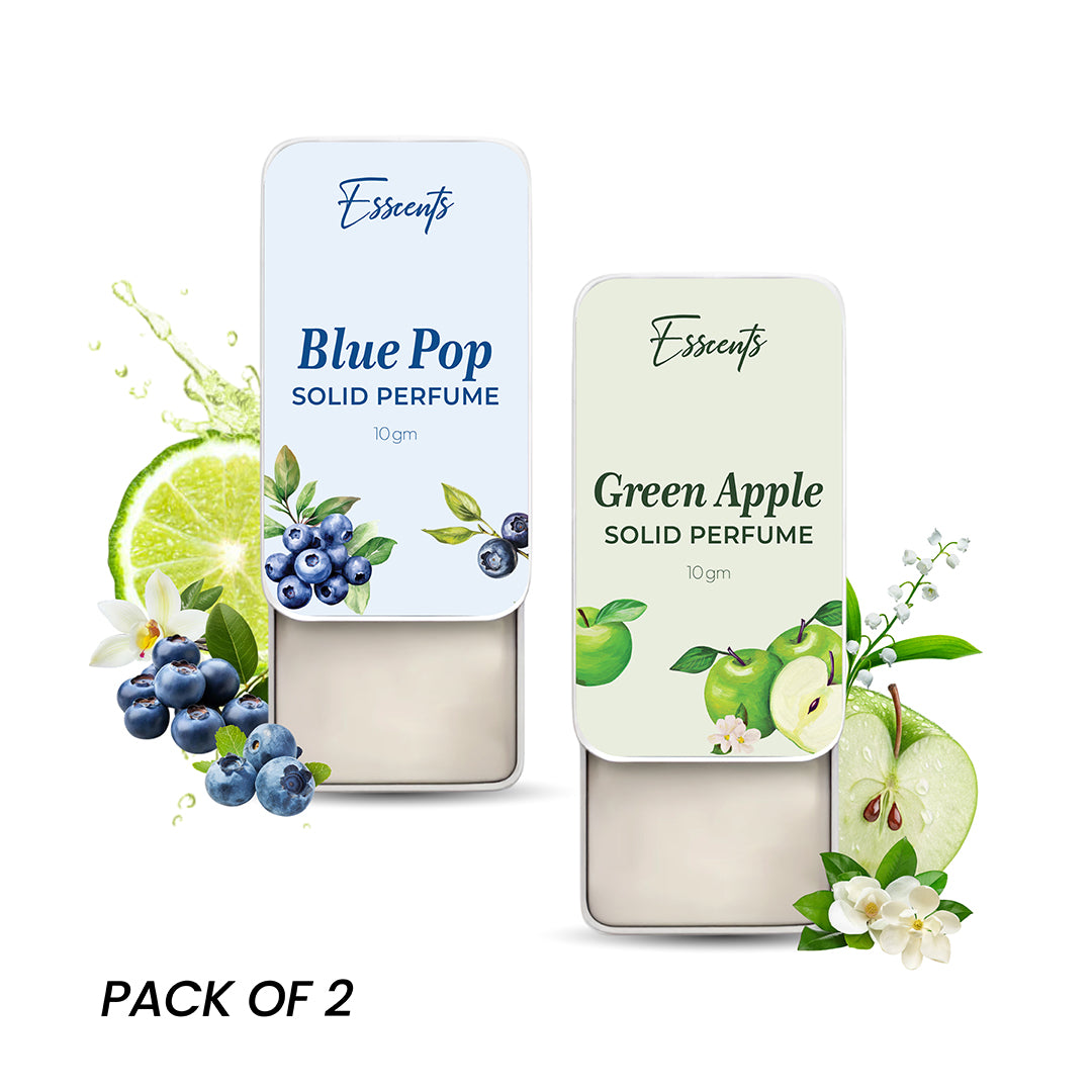 Pack of 2 Solid Perfume - Blue Pop & Green Apple