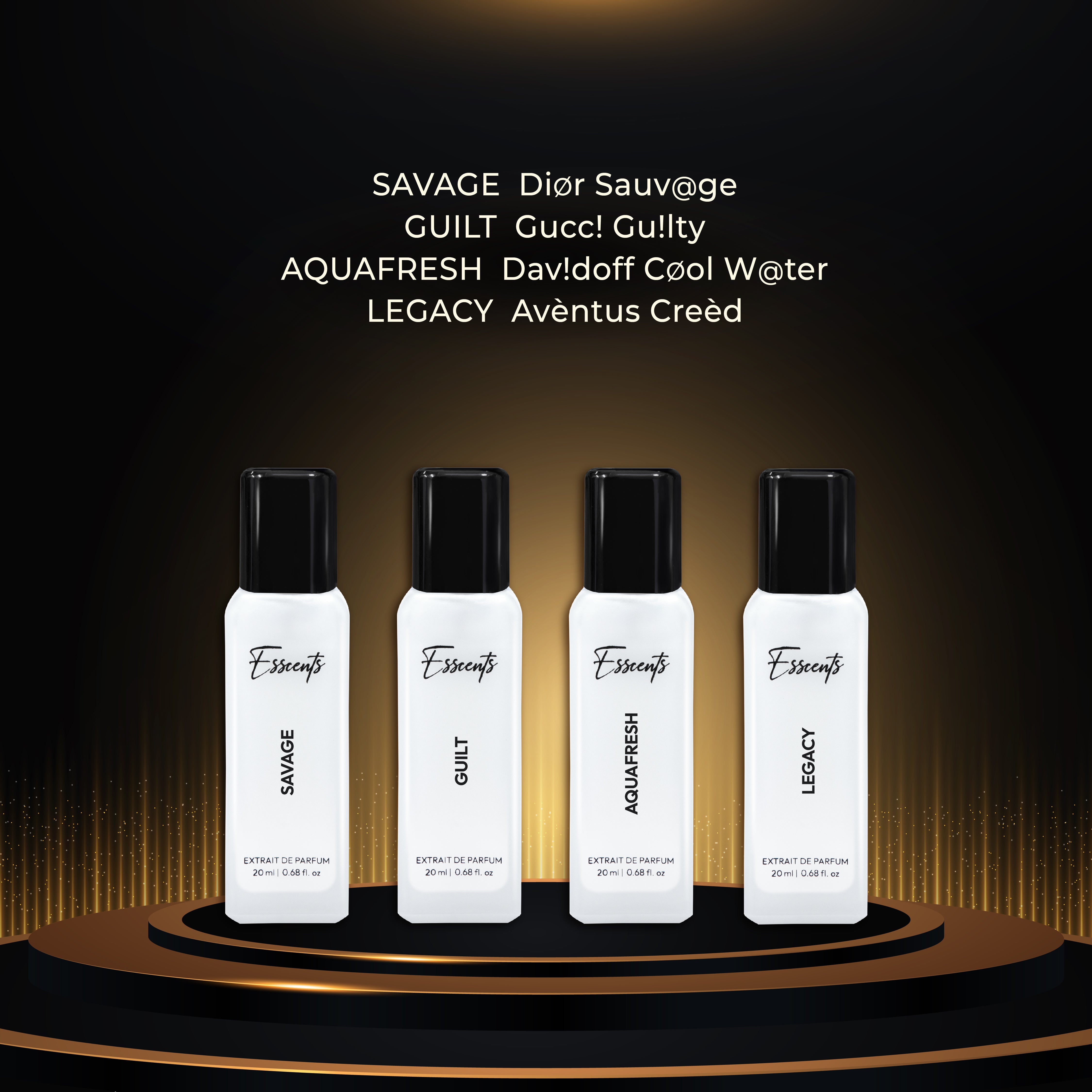 Men’s Celebrity Iconic Aura Combo  - (Pack of 4)