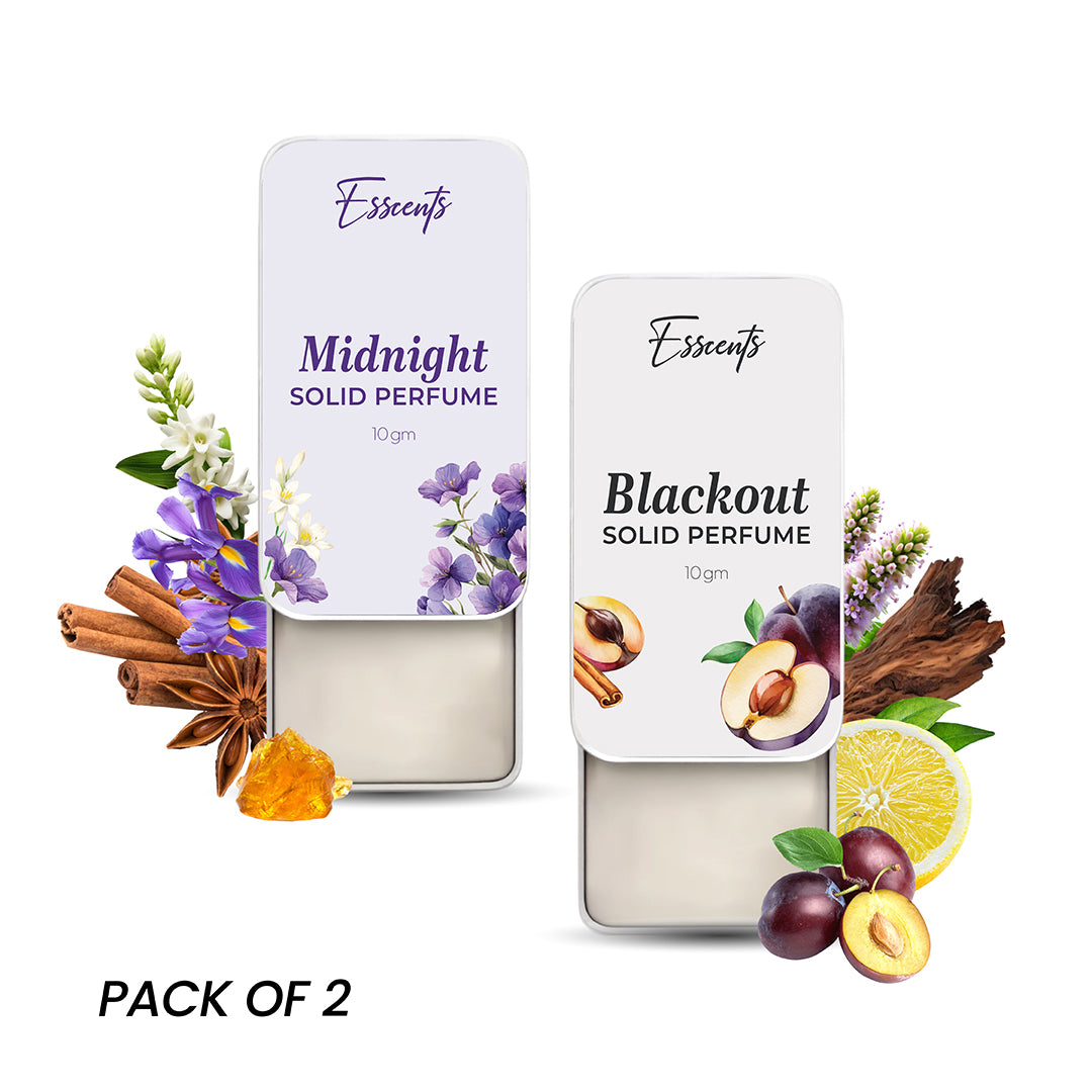 Pack of 2 Solid Perfume - Midnight & Blackout